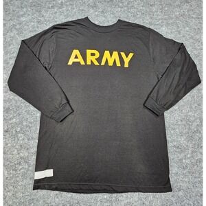 US Military Army Physical Fitness Uniform APFU Shirt Black M LS - Lot of 3 EUC
